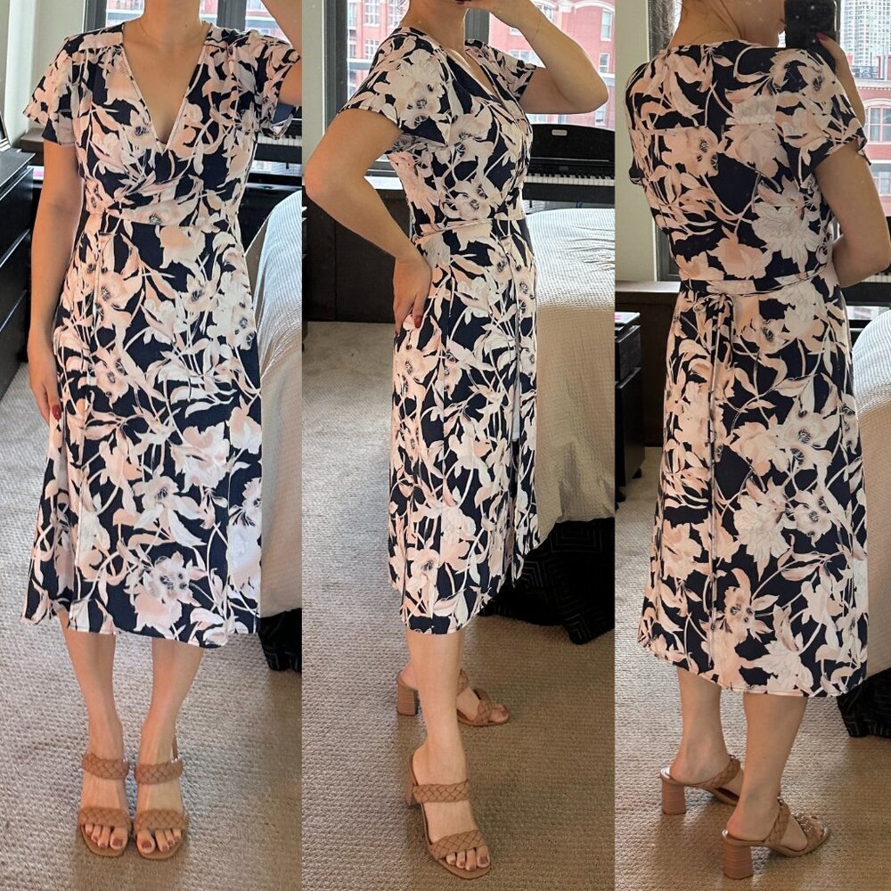 Leith Floral Wrap Dress